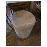 Oval Upholstered Storage Ottoman.