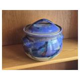 Studio Pottery Lidded Bean Crock