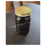 Vintage Amber Glass Ball Wide Mouth Mason