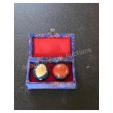 Vintage Celestial Cloisonnï¿½ Baoding Balls with