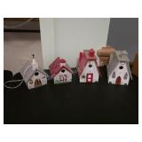 Vintage Wood Birdhouse Village Collection.
