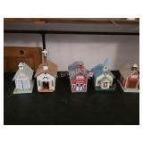 Five Musical Wood Village Buildings.