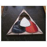Handcrafted Triangular Stained Glass Suncatcher ï¿½