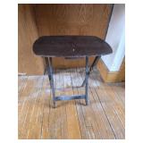Dark Wood Folding TV Tray Table.