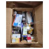 Box lot of assorted - LED, CFL and incandescent