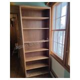 Vintage Oak Finished 6-Shelf Wooden