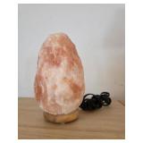 Himalayan Salt Lamp with Wooden Base. Electric