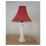 Decorative Table Lamp with Red Fabric