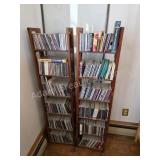 Pair of Wood Media Towers with Music CD