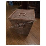 Large Rectangular Woven Wicker Laundry