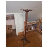 Vintage Oak Ships Wheel Style Hall Tree.