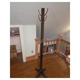 Antique Mission Style Oak Coat Rack.