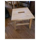 Modern Wooden Step Stool with Handle Cutout.