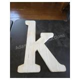 Large Rustic Wooden Letter K Wall Decor?This