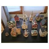 Ceramic Christmas Village Church and School