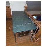 Green Vinyl Top Rectangular Folding