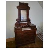 Antique Eastlake Marble Top Dresser