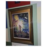 Surreal Celestial Framed Lithograph 84/295. This