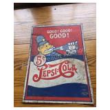 Vintage Pepsi-Cola Metal Sign ï¿½ Good! Good!