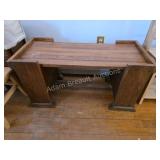 Antique Wooden Slat Bench