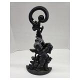 Vintage cast iron cherub 16-in door stopper