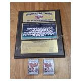 Minnesota Twins 1991 world champions placard and
