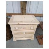 Modern decorative Pine three-drawer nightstand,