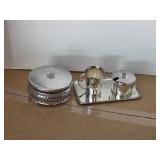 Vintage silver plated butter/ cheese dish and