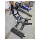 Heavy-duty pivot-cradle motorcycle wheel chock