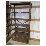 7-tier steel shelving unit, brown, 15 x