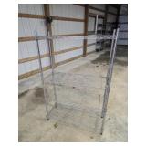 4-tier wire mesh storage shelving unit, 14 x