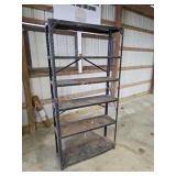 6-tier metal shelving unit, black,