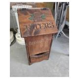 Custom built Pine flip top taters storage box