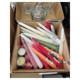 Box lot assorted candles