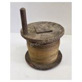 Vintage wooden cord spool winding reel