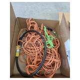 Box lot assorted extension cords