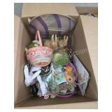 Box lot miscellaneous Easter decor