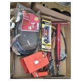 Box lot Miscellaneous Garage items - Tire pumps,