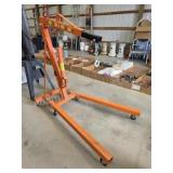 Central hydraulics 1 ton foldable shop crane