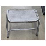 Vintage metal step stool, 17x 18.5 x 10