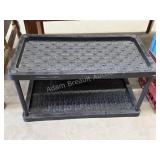 Black plastic woven pattern storage Shelf,