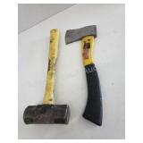 Two pieces resin handle Hatchet and mini Sledge
