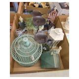 Box lot assorted bird theme home decor