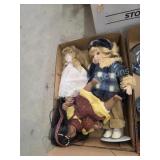 Box lot vintage collector dolls