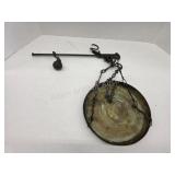 Decorative cast metal scale hanging basket holder