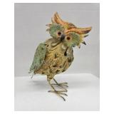 Modern decorative metal owl figurine