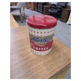 Vintage Nash's toasted coffee storage tin