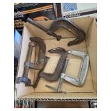 4 assorted C clamps