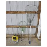 Two aluminum handle Landing Nets and flow troll