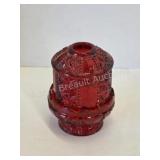 Vintage ruby red cranberry glass tea light candle
